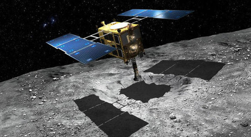 La sonda si posa sull'asteroide Ryugu